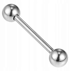Sztanga kolczyk srebrny do języka stal 316L 1,6/12/5 mm - InkMed
