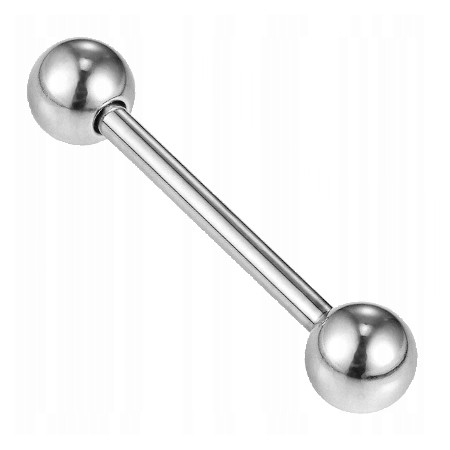Sztanga kolczyk srebrny do języka stal 316L 1,6/12/5 mm - InkMed