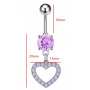 Kolczyk do pępka - serduszko fioletowy - InkMed